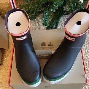 Hunter Original PlayShort Speckle Multicolored Rain Boot- New with Tag & Box